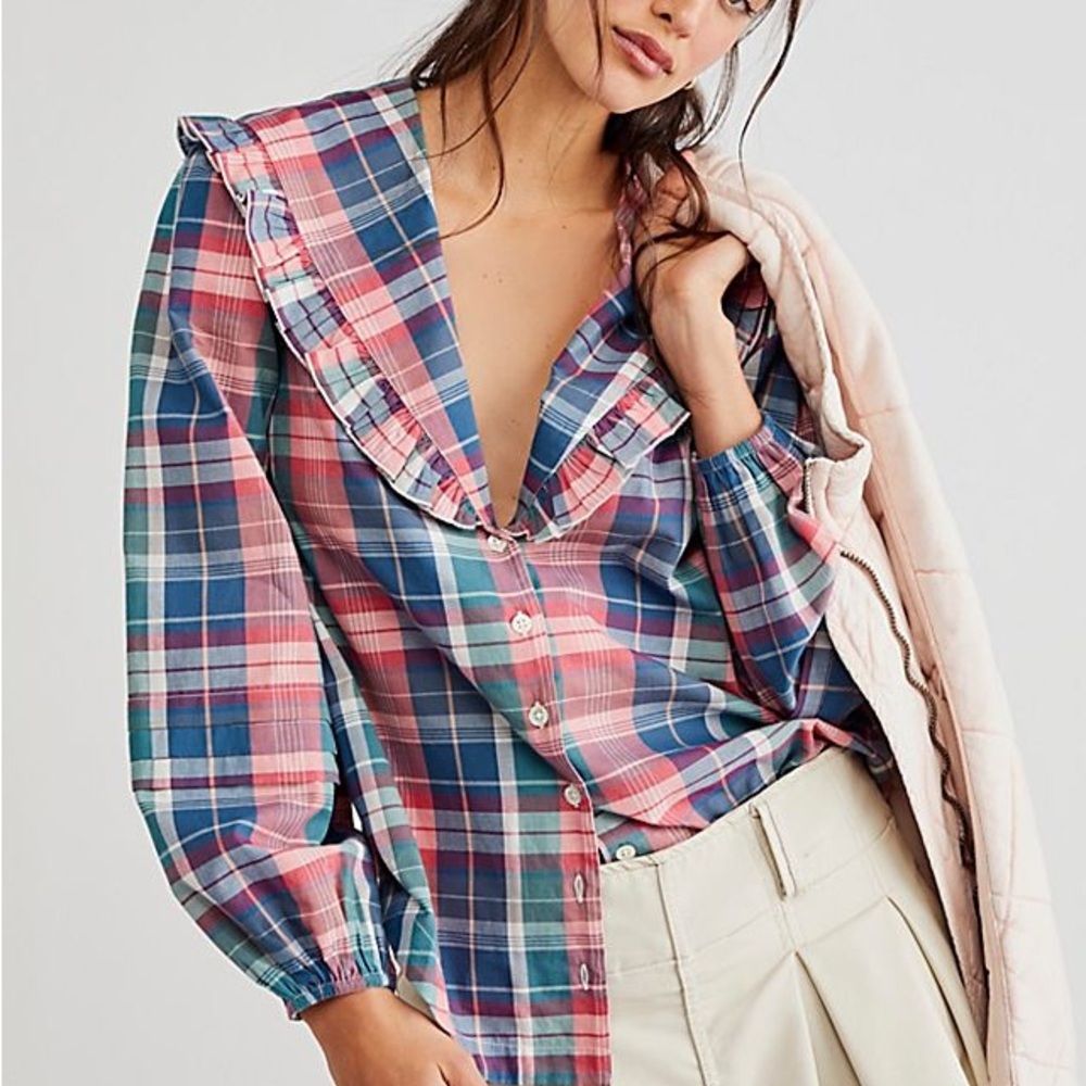 Free People Molly Ruffle Top